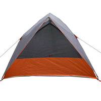 vidaXL Tenda da campeggio Grigio e arancione 320 x 275 x 190 cm