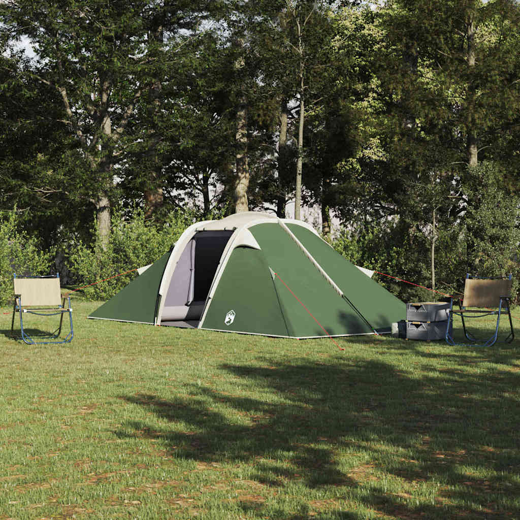 vidaXL Tenda con tetto Verde e Nero 510 x 240 x 156 cm Poliestere