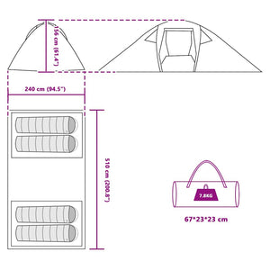 Tenda con tetto Altro Blu e Nero 510 x 240 x 156 cm Poliestere 42001164