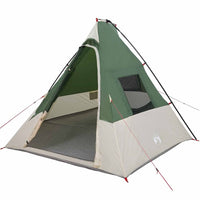vidaXL Tenda con tetto Altro Verde e Nero 383 x 338 x 217 cm