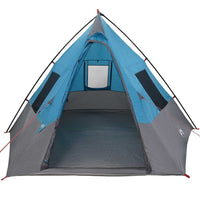 vidaXL Tenda con tetto Altro Blu e Nero 383 x 338 x 217 cm