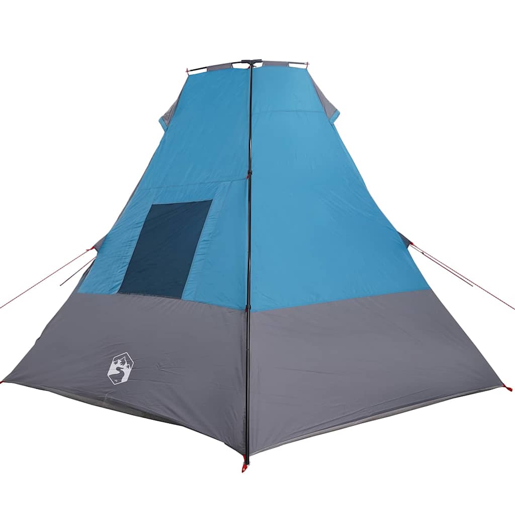 vidaXL Tenda con tetto Altro Blu e Nero 383 x 338 x 217 cm