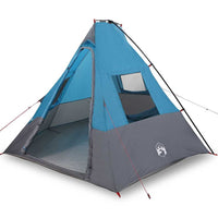 vidaXL Tenda con tetto Altro Blu e Nero 383 x 338 x 217 cm