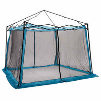 vidaXL Tenda interna in rete Blu 303 x 303 cm