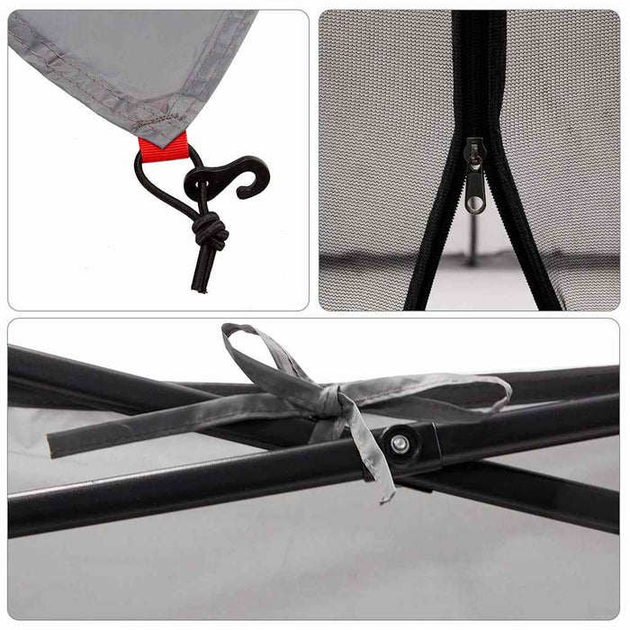 Tenda interna in rete Grigio 303 x 303 cm 42001174