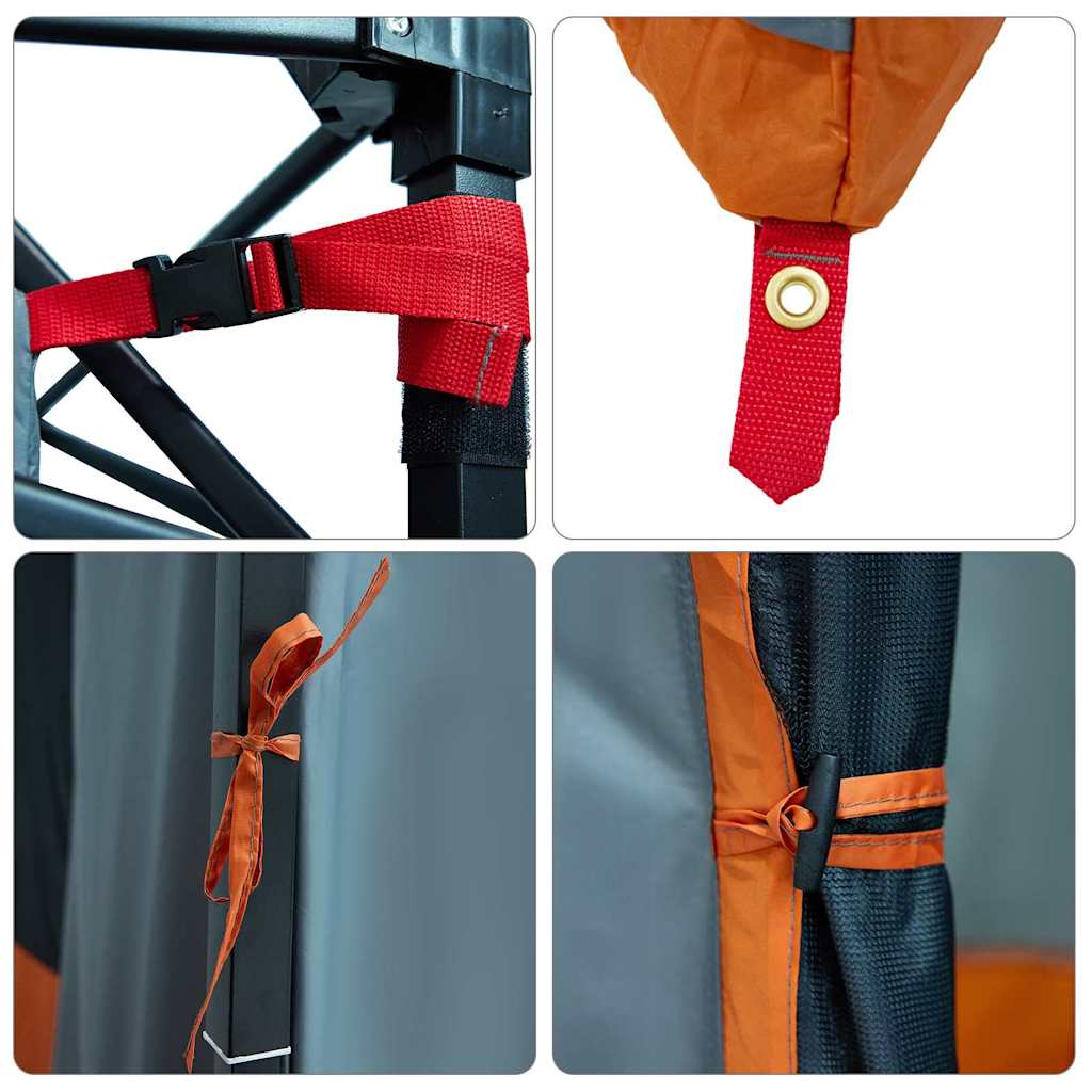 vidaXL Tenda interna in rete Grigio 290 x 288 cm