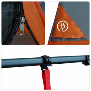 vidaXL Tenda interna in rete Grigio 290 x 288 cm