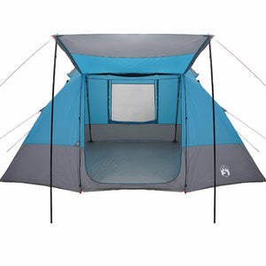 vidaXL Tenda da campeggio Blu 482 x 360 x 227 cm Poliestere