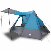 vidaXL Tenda da campeggio Blu 482 x 360 x 227 cm Poliestere