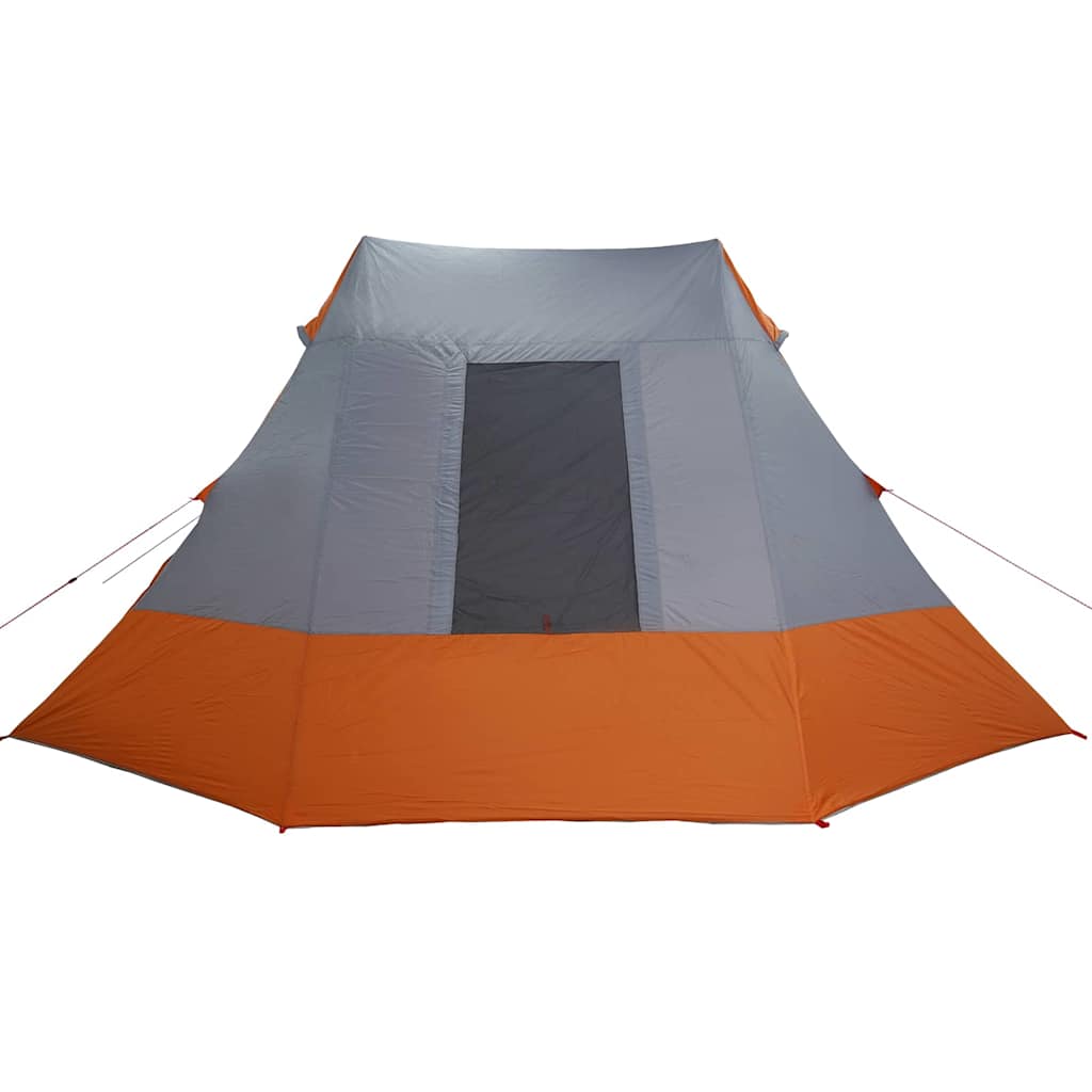 vidaXL Tenda da campeggio Grigio e arancione 482 x 360 x 227 cm