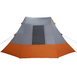 vidaXL Tenda da campeggio Grigio e arancione 482 x 360 x 227 cm