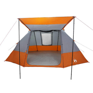 vidaXL Tenda da campeggio Grigio e arancione 482 x 360 x 227 cm