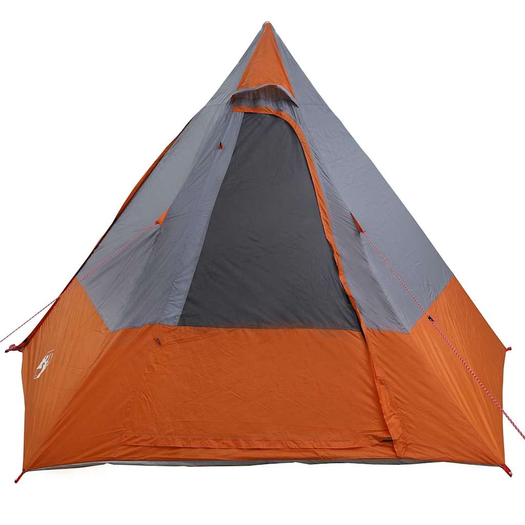 vidaXL Tenda da campeggio Grigio e arancione 482 x 360 x 227 cm