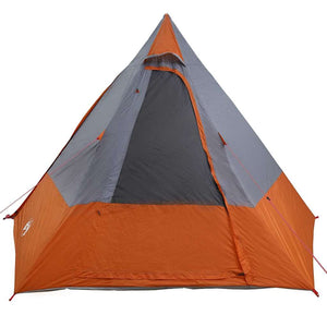 vidaXL Tenda da campeggio Grigio e arancione 482 x 360 x 227 cm