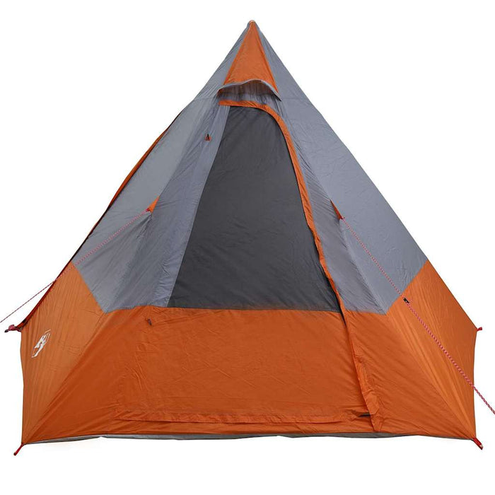 vidaXL Tenda da campeggio Grigio e arancione 482 x 360 x 227 cm
