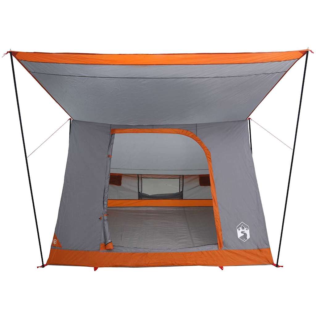 vidaXL Tenda da campeggio Grigio e arancione 223 x 163 x 130 cm