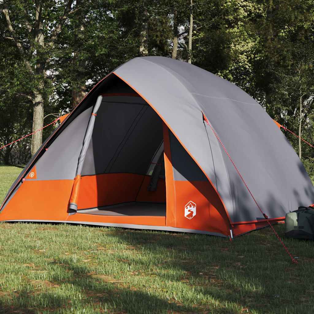 Tenda da campeggio Grigio e arancione 275 x 230 x 140 cm 42001195