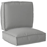Set di Cuscini per Pallet 2 pcs Grigio Tessuto Oxford 3329040
