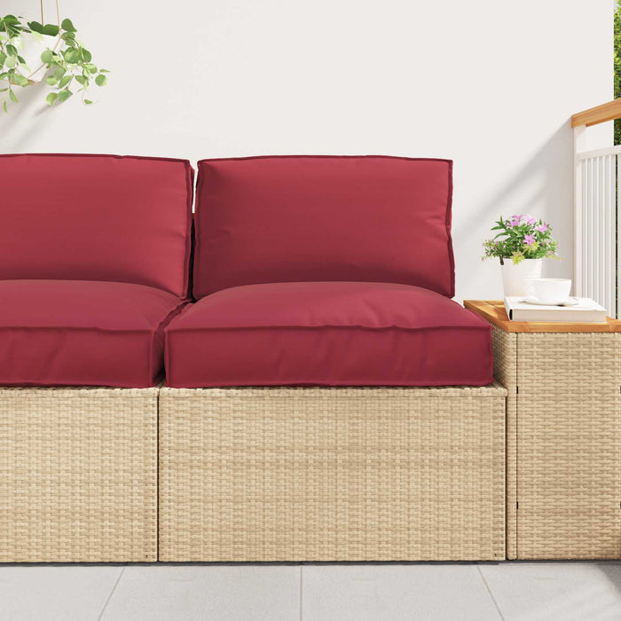 Set di Cuscini per Pallet 2 pcs Crema Tessuto Oxford 3329071