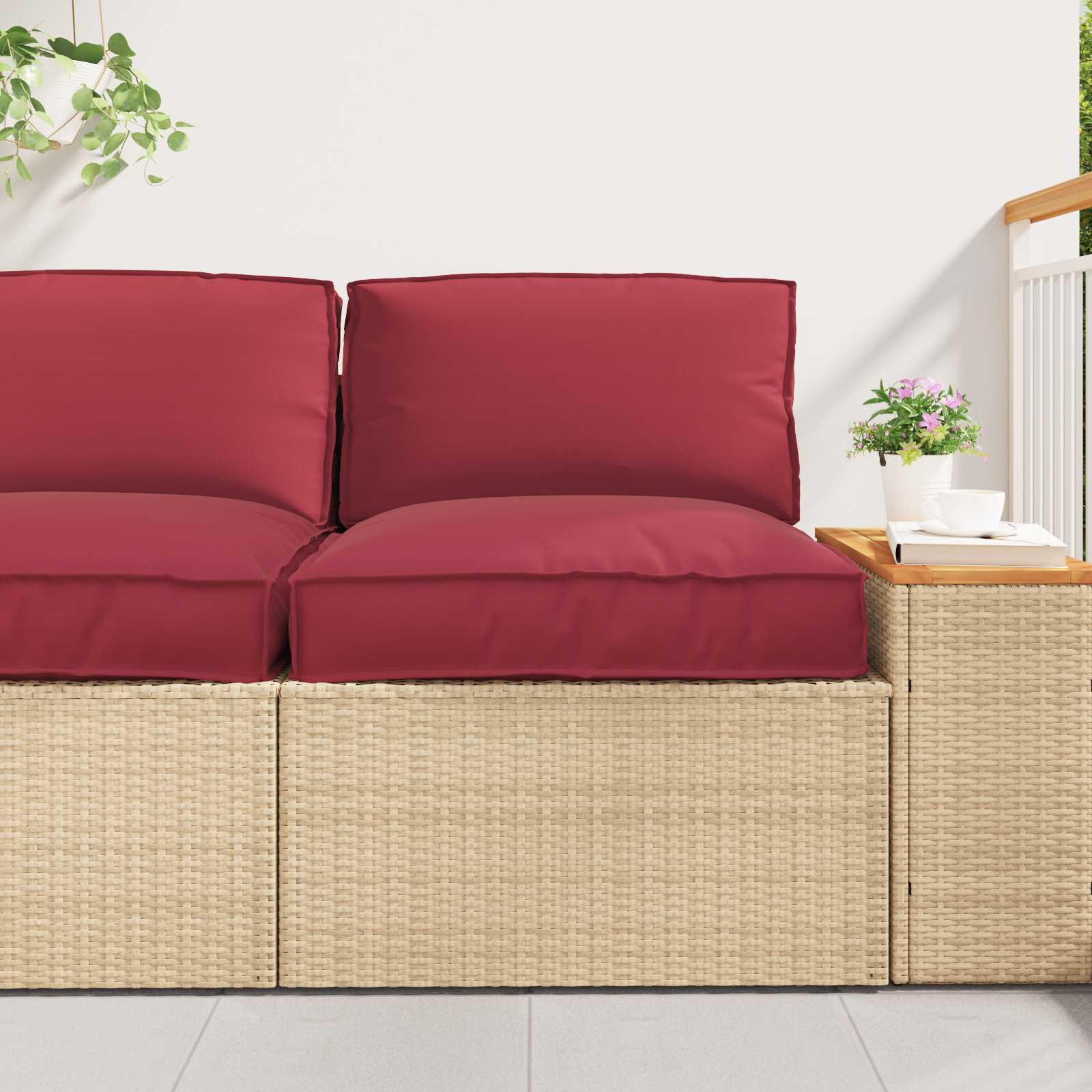 Set di Cuscini per Pallet 2 pcs Nero Tessuto Oxford 3329073