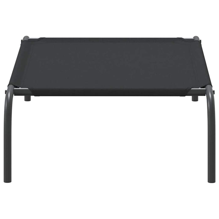 vidaXL Cuccia per Cani Rialzata Nera 90x50x20 cm Tela Oxford e Acciaio