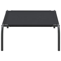 Cuccia per Cani Rialzata Nera 90x50x20 cm Tela Oxford e Acciaio 42000838