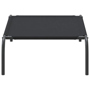 Cuccia per Cani Rialzata Nera 90x50x20 cm Tela Oxford e Acciaio 42000838