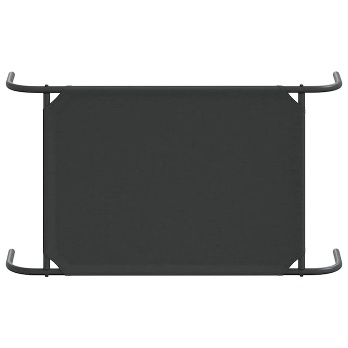 vidaXL Cuccia per Cani Rialzata Nera 90x50x20 cm Tela Oxford e Acciaio
