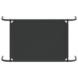 Cuccia per Cani Rialzata Nera 90x50x20 cm Tela Oxford e Acciaio 42000838