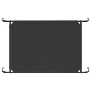 vidaXL Cuccia per Cani Rialzata Nera 110x65x20cm Tela Oxford e Acciaio