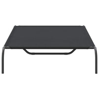 Cuccia per Cani Rialzata Nera 130x80x20cm Tela Oxford e Acciaio