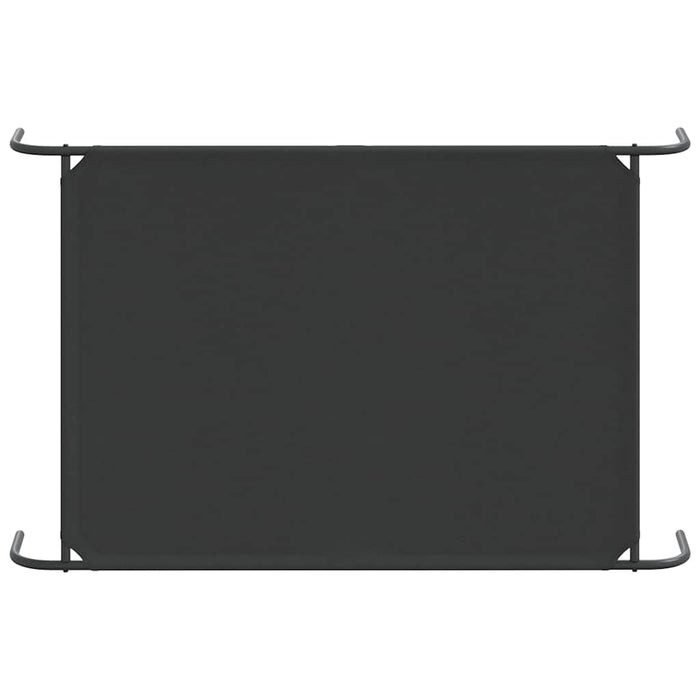 Cuccia per Cani Rialzata Nera 130x80x20cm Tela Oxford e Acciaio 42000840