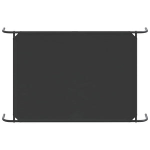 Cuccia per Cani Rialzata Nera 150x90x20cm Tela Oxford e Acciaio 42000841
