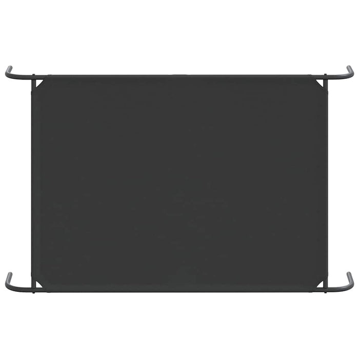 Cuccia per Cani Rialzata Nera 150x90x20cm Tela Oxford e Acciaio