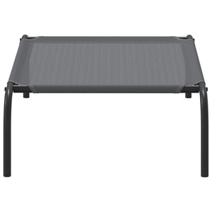 Cuccia per Cani Rialzata Grigia 90x50x20 cm Textilene e Acciaio 42000842