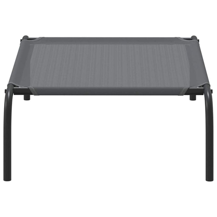 Cuccia per Cani Rialzata Grigia 90x50x20 cm Textilene e Acciaio 42000842