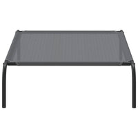 Cuccia per Cani Rialzata Grigia 110x65x20cm Textilene e Acciaio 42000843