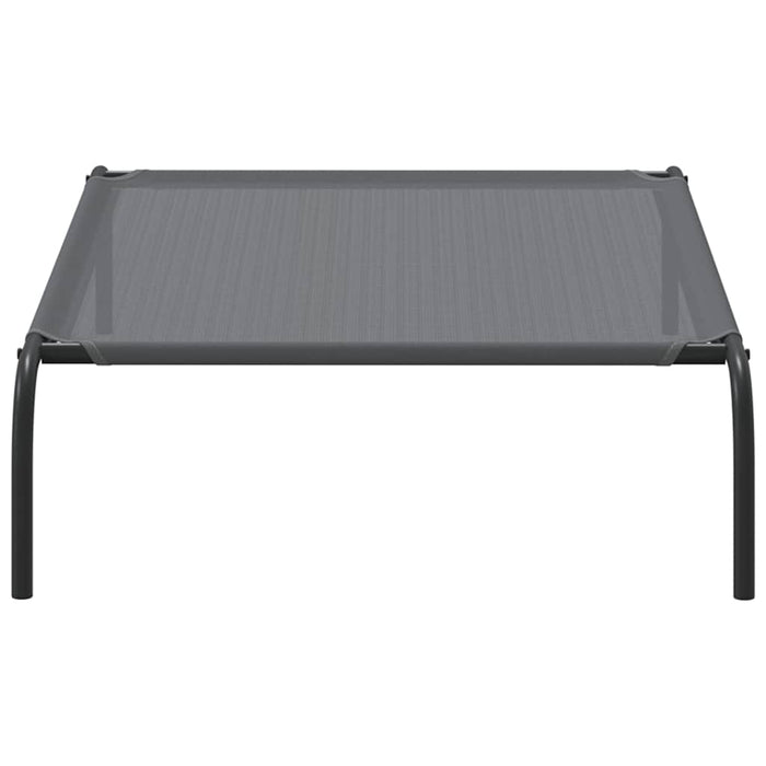 Cuccia per Cani Rialzata Grigia 110x65x20cm Textilene e Acciaio 42000843