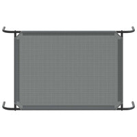 Cuccia per Cani Rialzata Grigia 110x65x20cm Textilene e Acciaio 42000843