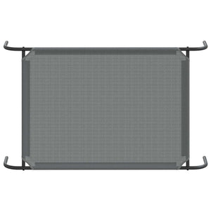 Cuccia per Cani Rialzata Grigia 110x65x20cm Textilene e Acciaio 42000843