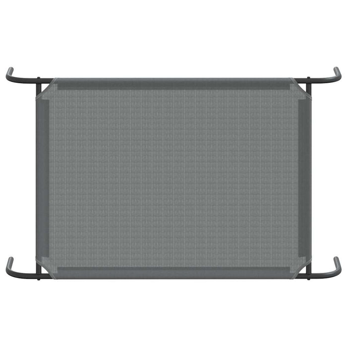 Cuccia per Cani Rialzata Grigia 110x65x20cm Textilene e Acciaio 42000843