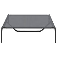 vidaXL Cuccia per Cani Rialzata Grigia 130x80x20cm Textilene e Acciaio