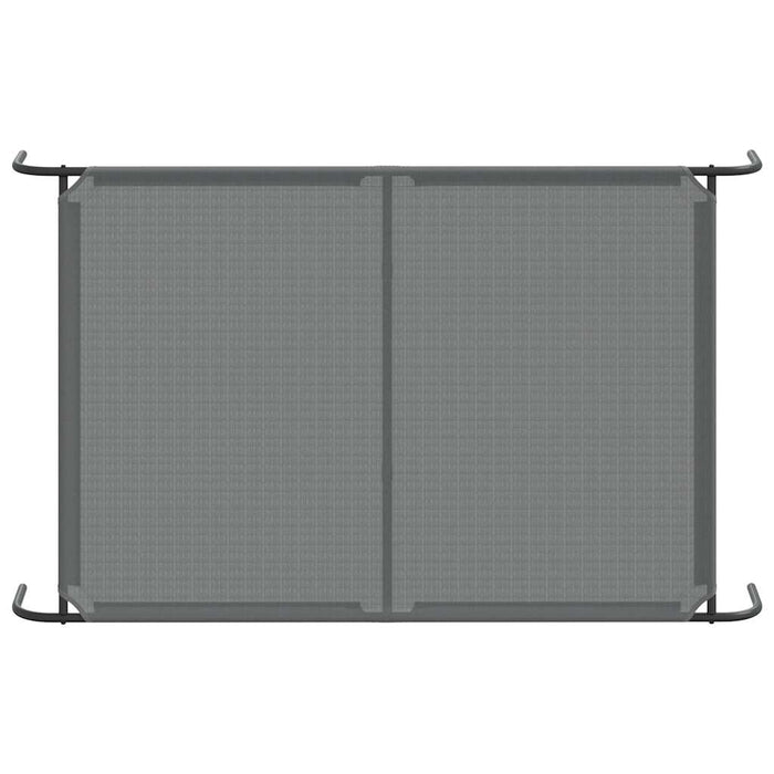 Cuccia per Cani Rialzata Grigia 150x90x20cm Textilene e Acciaio 42000845