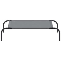 Cuccia per Cani Rialzata Grigia 90x50x20 cm Tela Oxford/Acciaio 42000846