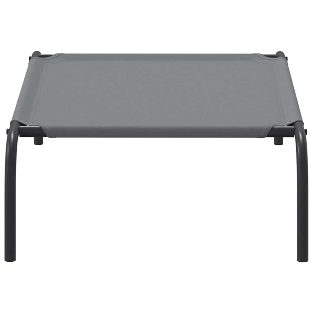 Cuccia per Cani Rialzata Grigia 90x50x20 cm Tela Oxford/Acciaio 42000846