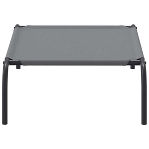 Cuccia per Cani Rialzata Grigia 90x50x20 cm Tela Oxford/Acciaio 42000846