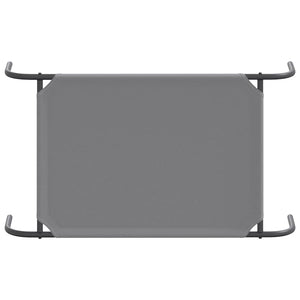 vidaXL Cuccia per Cani Rialzata Grigia 90x50x20 cm Tela Oxford/Acciaio