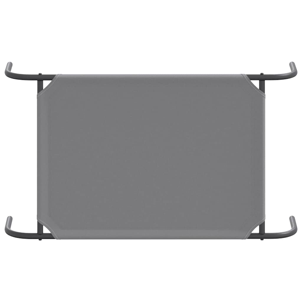Cuccia per Cani Rialzata Grigia 90x50x20 cm Tela Oxford/Acciaio 42000846