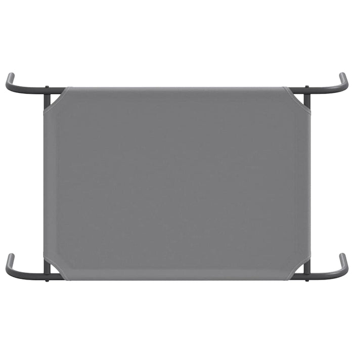 Cuccia per Cani Rialzata Grigia 90x50x20 cm Tela Oxford/Acciaio 42000846