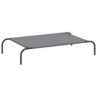 vidaXL Cuccia per Cani Rialzata Grigia 110x65x20cm Tela Oxford/Acciaio